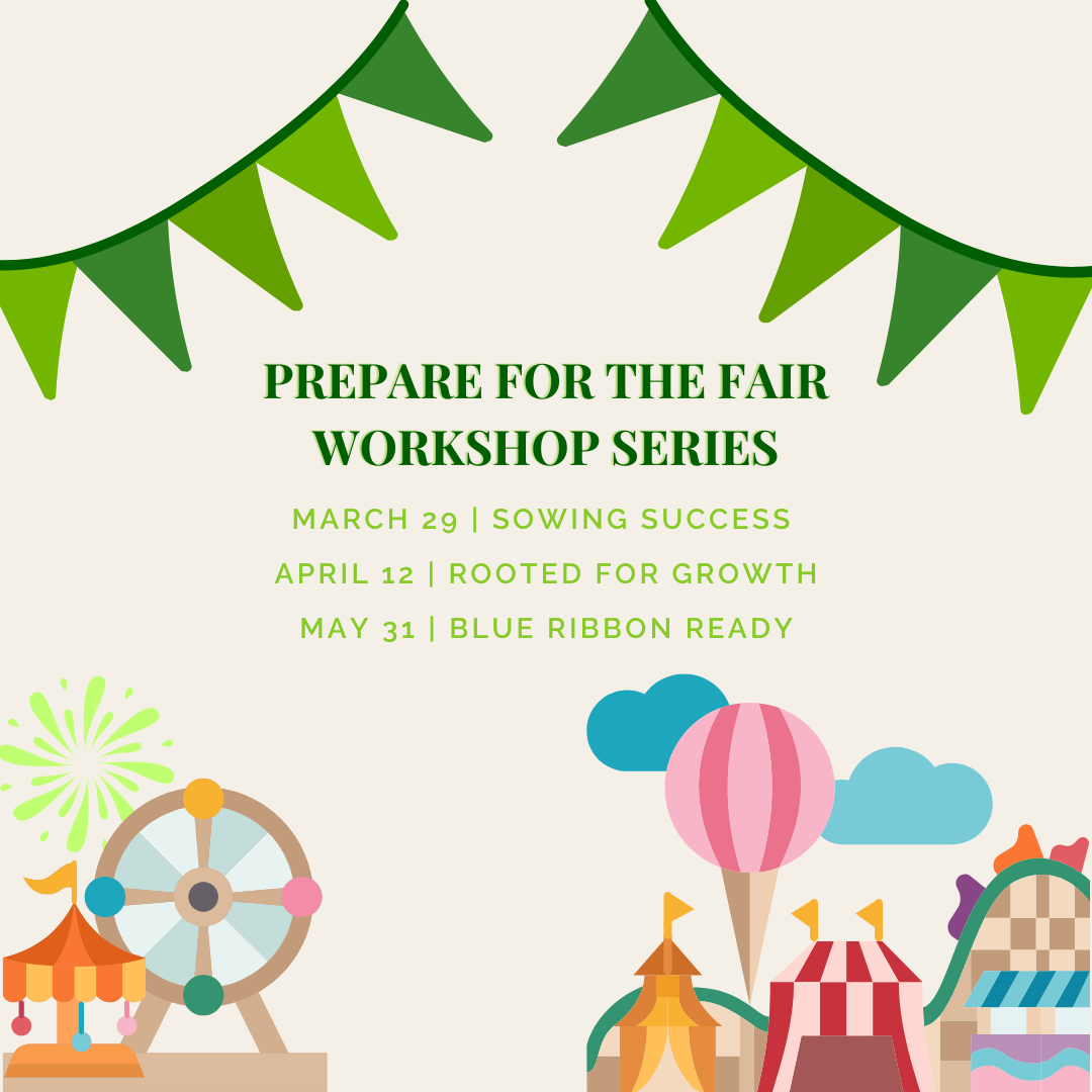 Blue and Green Fun Floral Country Fair Flyer (Facebook Post (Square))